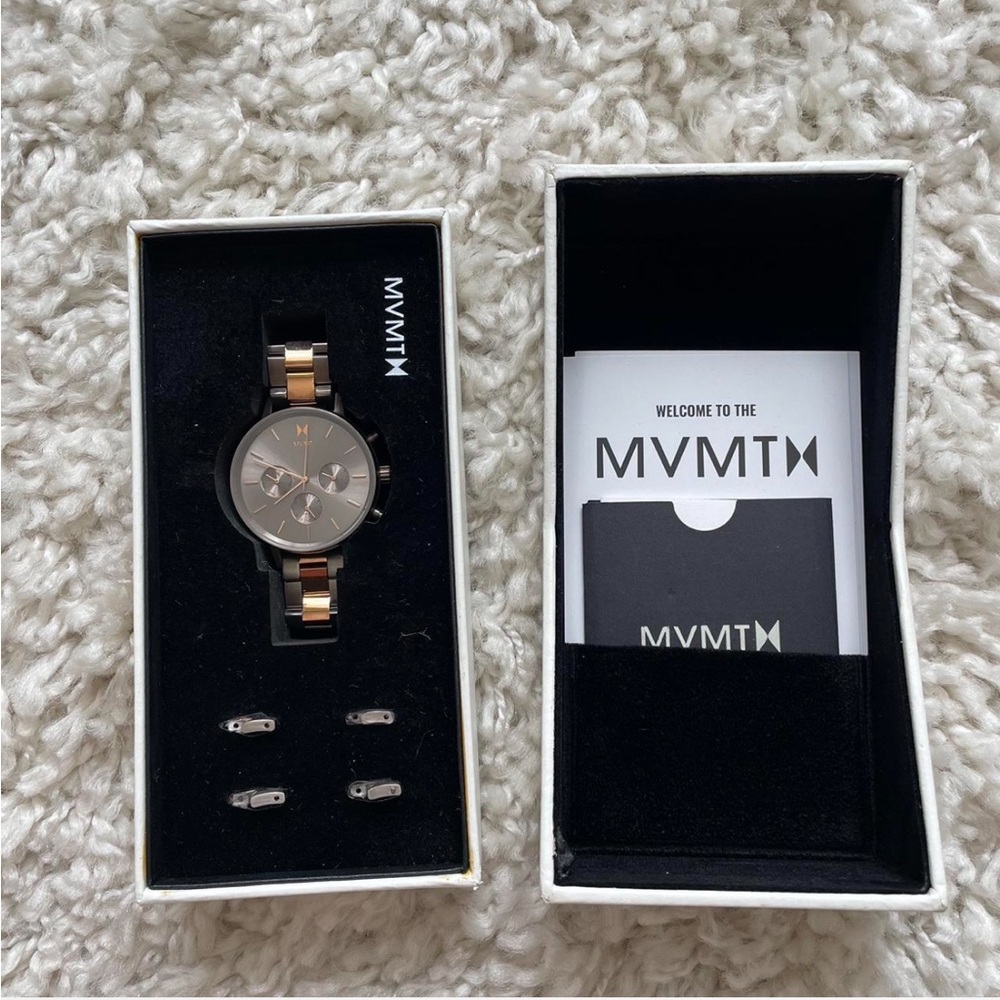 MVMT Rose Gold and Charcoal Gray Woman’s Watch